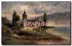 Old Postcard Die bei Kiemenskapelle Trecliting Rhein