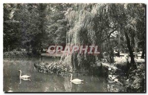 Old Postcard Vittel Vosges Park and the Swan