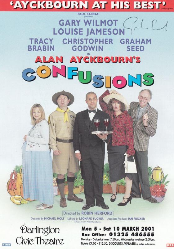 Confusions Alan Ayckbourn Gary Wilmot Hand Signed Theatre Flyer