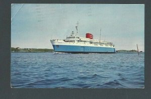 Post Card Ocean Liner Blue Nose Car Ferry