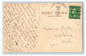 1912 Allegan County Jail Allegan Michigan MI Posted Antique Postcard 