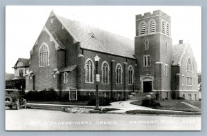 FAIRMONT MN FIRST CONGREGATIONAL CHURCH ANTIQUE REAL PHOTO POSTCARD RPPC