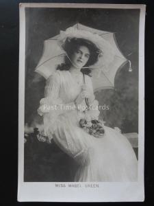 Actress MISS MABEL GREEN c1906 Old RP Postcard by BB London 
