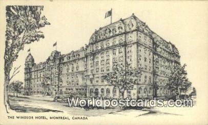 Windsor Hotel Montreal Canada Unused 