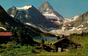 Canada Banff Canadian Rockies Mount Assinibone and Lake Magog