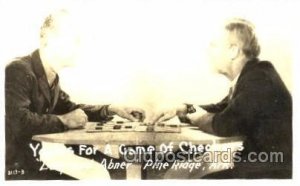 Lum & Abner pine Ridge, Arkansas, USA Chess Playing Unused 