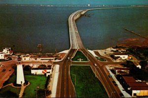 Texas Queen Isabella Causeway Joining South Padre Island and Port Isabael Sho...