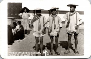 Real Photo Postcard Topics Nativos De Zinacanta Ciudad De Las Casas Chis Mexico