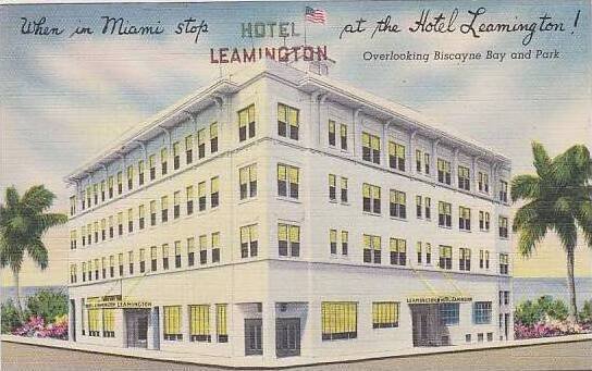 Florida Miami Hotel Leamington Overlooking Biscayne Bay And Park