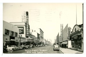 CA - San Jose. South First Street ca 1950   RPPC