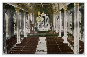 Postcard Cathedral Kansas City MO. Missouri Interior View c1915 Postmark