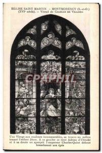 Postcard Ancient Church Saint Martin Montmorency (S & W) (XVI century) Staine...