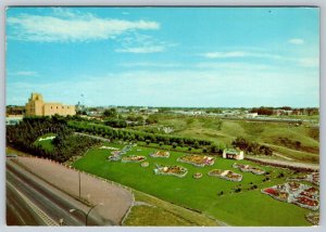 The Brewery Gardens, Lethbridge Brewery, Alberta, Chrome Postcard