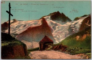 La Meije Prise Du Chazelet France Mountain Crucifix Postcard