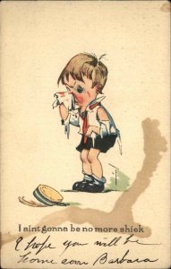 Little Boy Beat Up Bloody Nose - Charles Twelvetrees c1915 Postcard