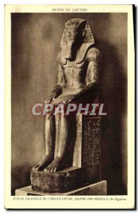 Postcard Ancient Egypt Egypt Colossal statue of the former empire Usupre by R...