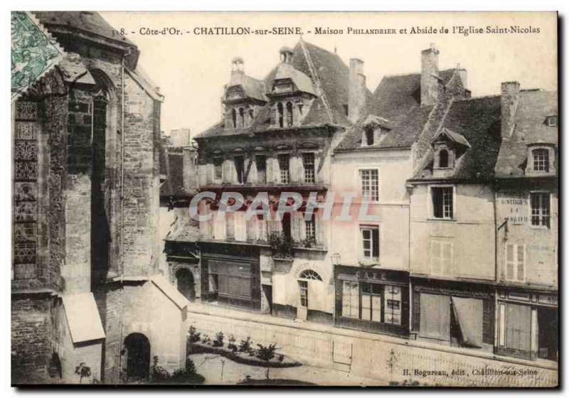 (Cote d & # 39Or) Chatillon-sur-Seine House Philandrier and Apse of the & # 3...