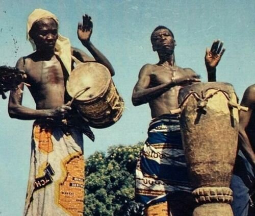 POSTED POSTCARD - AFRICA IN PICTURES TAM-TAM PERFORMANCE MUSIC ETHNIC (KK3708) 