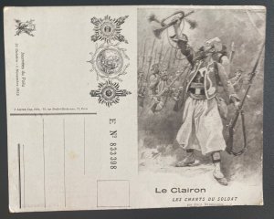 Mint France Picture Postcard Le Clairon Soldiers Song Poilu Day