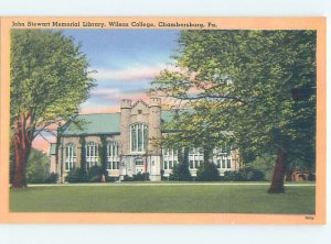 Pre-Chrome WILSON COLLEGE LIBRARY Chambersburg Pennsylvania PA AG7833@