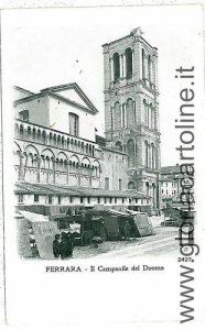 03315 vintage postcard - Ferrara City: MARKET-