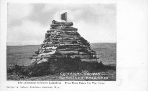 Postcard Montana C-1910 Custer Battle Coffeen 1st Monument 23-7417