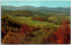 Postcard - Blue Ridge Pastoral Farmlands - Blue Ridge Parkway, North Carolina