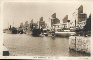 Buenos Aires Argentina ARG Grain Elevators Real Photo Vintage Postcard