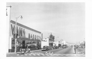 Arcadia California Vans Markets Business District Real Photo Postcard AA67868