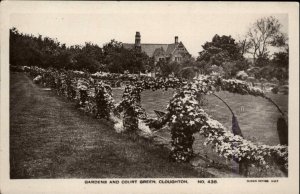 Cloughton England Gardens and Court Green Vintage Real Photo Postcard