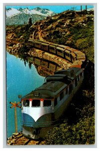 Vintage 1960's Postcard - Train Travels Along the White Pass Klondike Gold COOL