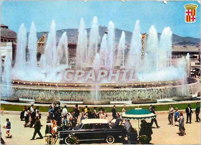 'Postcard Modern Barcelona''s Montjuic Monumental Fountain'