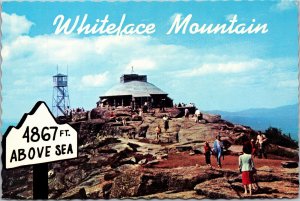 Postcard NY Summit House of Whiteface Mt. Memorial Highway