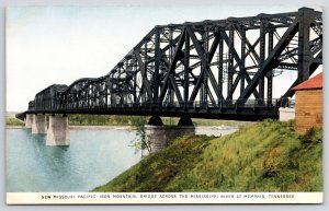 Postcard Missouri Pac. Iron Mountain Bridge Across Mississippi River Memphis TN