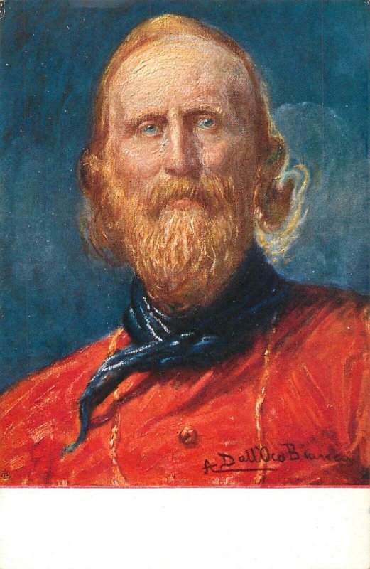 Illustrator Angelo dall`Oca Bianca - Italian general patriot Giuseppe Garibaldi