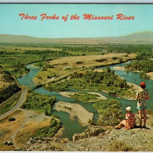 c1950s Greetings Birthplace MO River Three Forks Gallatin Madison Jefferson A227