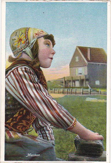 Netherlands Marken Girl In Traditional Costume