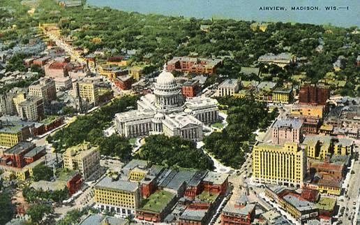 WI - Madison, Aerial View