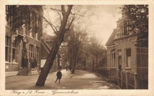 Netherlands Koog aan de Zaan Gemeentehuis Vintage Postcard 07.53