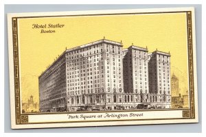 Vintage 1920's Postcard Hotel Statler Park Square Arlington Boston Massachusetts