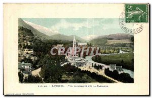 Postcard View over Old Lourdes Basilica