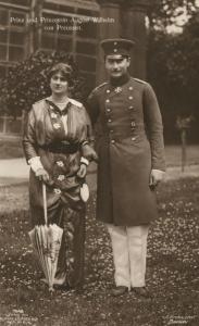 PRINCE & PRINCESS AUGUST WILHELM VON PREUSSEN ANTIQUE REAL PHOTO POSTCARD RPPC