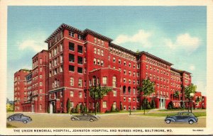 Maryland Baltimore Union Memorial Hospital Johnston Hospital and Nurses Home ...