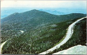 Postcard NY Adirondacks aerial White Face Mountain Memorial Highway