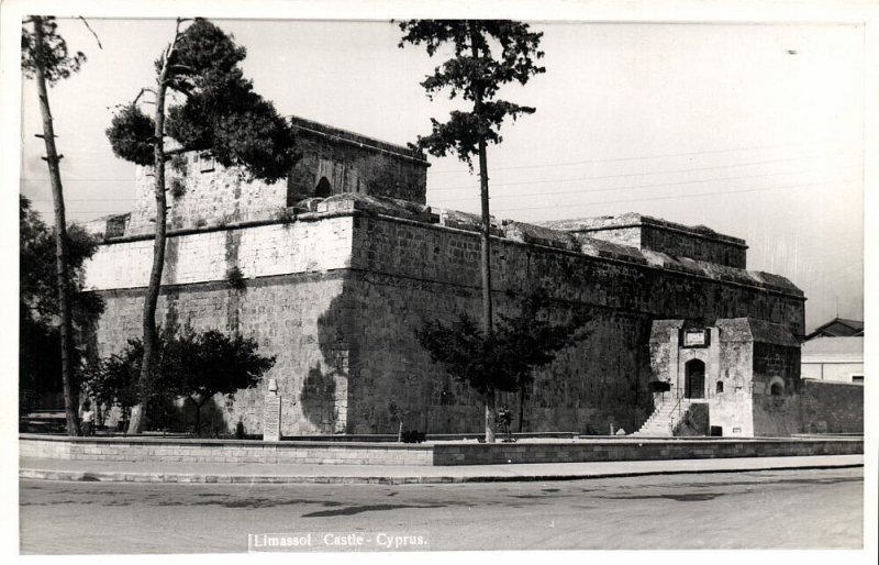 cyprus, LIMASSOL, Limassol Castle (1950s) RPPC Postcard