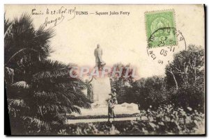 Old Postcard Tunis Square Jules Ferry