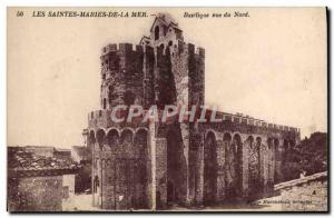 Old Postcard Les Saintes Maries De La Mer Basilica Northern View