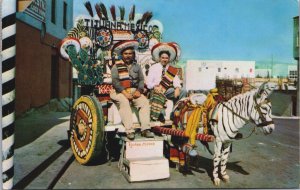 Mexico Tijuana Donkey Carts Native Costume Vintage Postcard C142