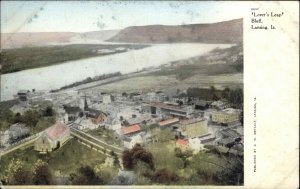 Lansing Iowa IA Lover's Leap Bluff c1910 Vintage Postcard