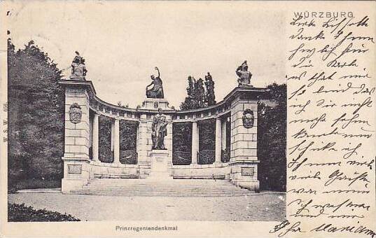 Germany Wuerzburg Prinzregentdenkmal 1905